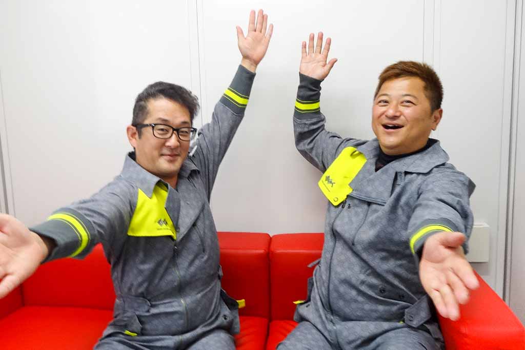 左：シーエスメタル部門責任者　久保田さん・右：シーエスサービス代表　中村さん