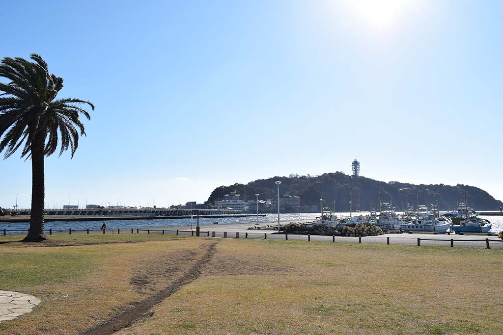 本社の目前には江ノ島の素晴らしい景色！