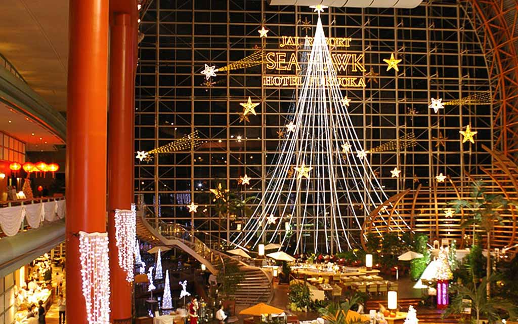 クリスマスイルミネーションJALリゾートシーホークホテル福岡